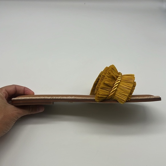 Antonio Melani - The Nat Note Braided Raffia Yellow Flat Slide On Sandal Size 10 - Picture 14 of 16